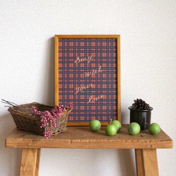 「 nostalgic tartan check（ brown ）」A4ポスターの画像