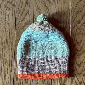 草木染　新やわらかあったか帽-1の画像