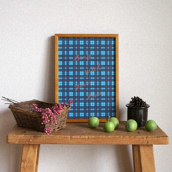 「 nostalgic tartan check（ blue ）」A4ポスターの画像
