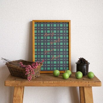 「 nostalgic tartan check（ green ）」A4ポスターの画像