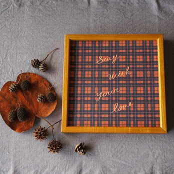 「 nostalgic tartan check（ brown ）」20cm角ポスターの画像