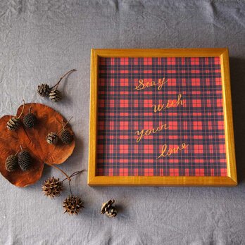 「 nostalgic tartan check（ red ）」20cm角ポスターの画像