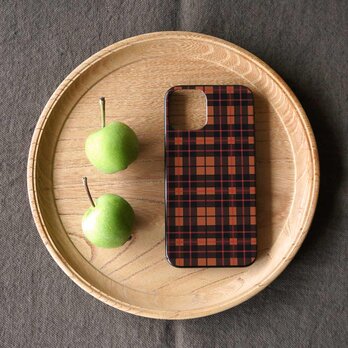 「 nostalgic tartan check（ brown ）」＜ブラックケース＞【 表面のみ印刷 】の画像