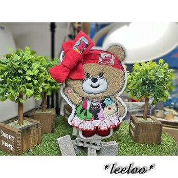 ★くまさんのお気に入り★スカートフリル付き猫柄スカート★大15.5-1枚の画像