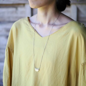 -Pearl・Silver- braid long necklaceの画像