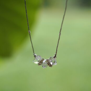 -Herkimer diamond- silver necklaceの画像