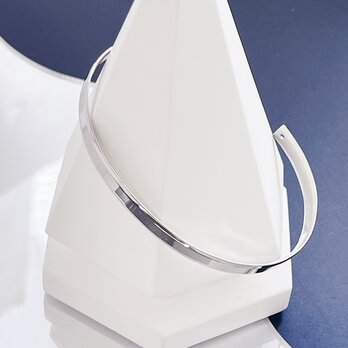 付けっぱなしOK！シンプルフラット ステンレス C型バングル 【stb08】の画像