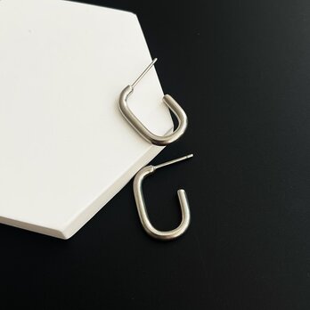 付けっぱなしOK！シンプルJ型 ステンレスピアス 【ste51】の画像