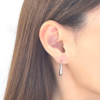 付けっぱなしOK！ティアドロップ Large ステンレス フックピアス 【ste33-OR】の画像