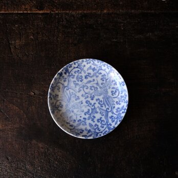 色絵なます皿 花輪郭皿 五枚組Antique Sam's Collection