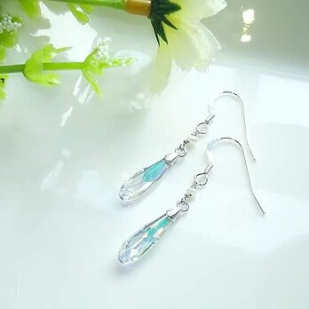 スワロ＊オーロラスティック＊淡水ピアス(SF)★の画像