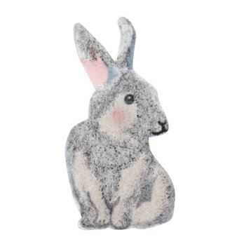 Sale* アップリケワッペン うさぎプリント ラビット 兎 バニー フェルト W-1531の画像