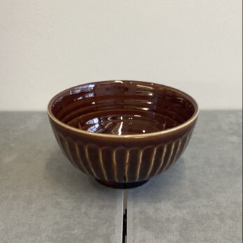 そぎ茶碗　あめ釉の画像