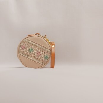 スモッキング刺繍のコインケースの画像