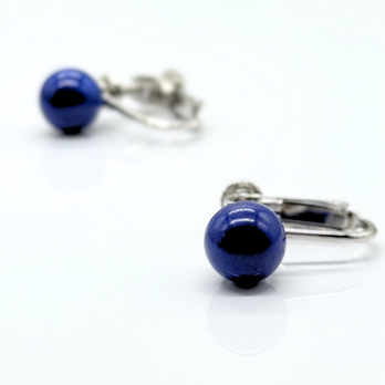 ラス1 8mm シンプル ラピスラズリ/瑠璃  RHP 天然石イヤリング - 純Lの画像