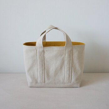 TOTE BAG -bicolor- (M) / ecru × mustardの画像