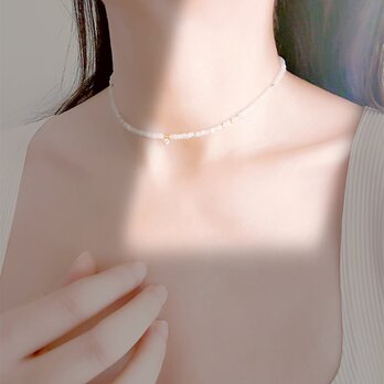 幸せと希望を象徴する妖精の石 2way オパールのチョーカーネックレス＆ブレスレット兼用タイプ 10月誕生石の画像