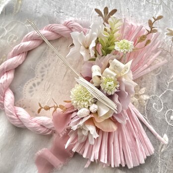 sold outお正月飾り＊きれいカラーで綴るアーティのお正月飾りの画像