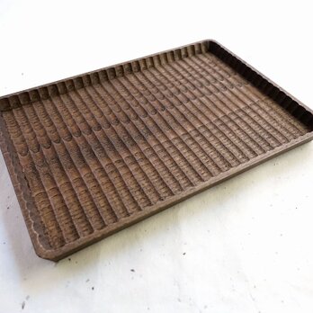 我谷盆 栗 26×18×2cm 栗渋染めの画像