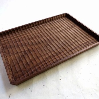 【予約商品】我谷盆 ウォルナット 26×18×2cm ナチュラルの画像