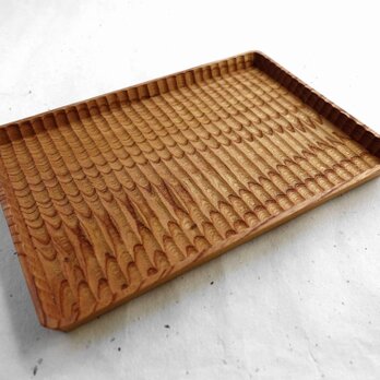 【予約商品】我谷盆 欅(ケヤキ) 26×18×2cm ナチュラルの画像