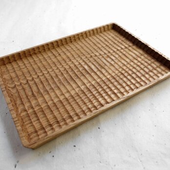 【予約商品】我谷盆 櫤(タモ) 26×18×2cm ナチュラルの画像