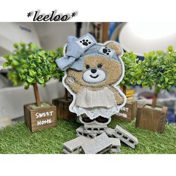 ★くまさんのお気に入り★ナチュラル系フリル付きワンピース★大15.5-1枚の画像
