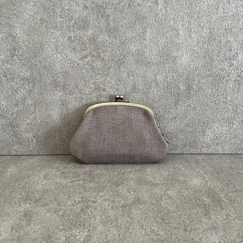 親子がま口財布　モカグレー　イタリアンレザー＜E＞の画像