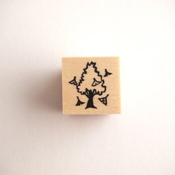 季節限定SALE＜ゴム製スタンプ＞「イチョウ」(20mm)の画像