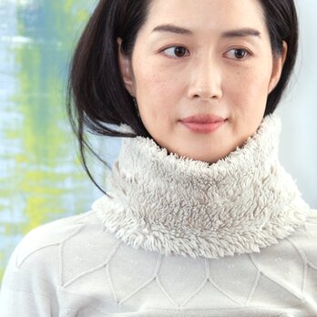 アンゼリカ染め　Organiccotton Fur ふわふわネックウォーマー【Short size】の画像