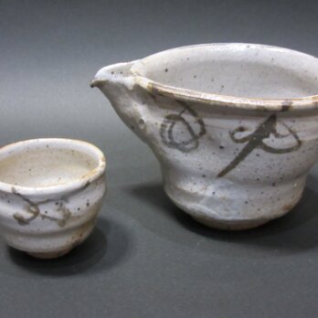 絵唐津片口冷酒器　の画像
