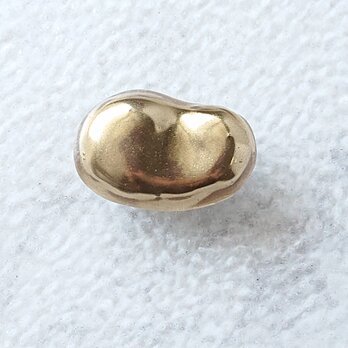 No.183  金の豆 帯留め ビーンズ ゴールド gold bean 縁起物 ラッキーアイテムの画像