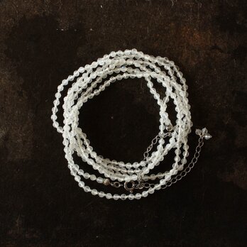 No. 197 124cm・ホワイトラブラドライトのネックレス（3mm）の画像