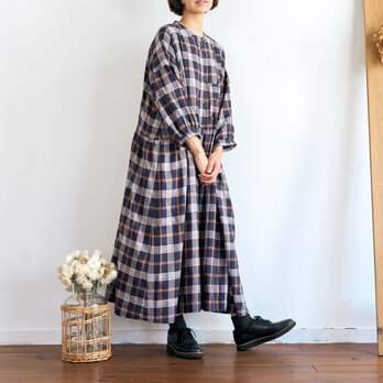 waist tuck tartan dress【タータンチェック】の画像