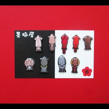 【選べるピンバッジミニ】イカの画像