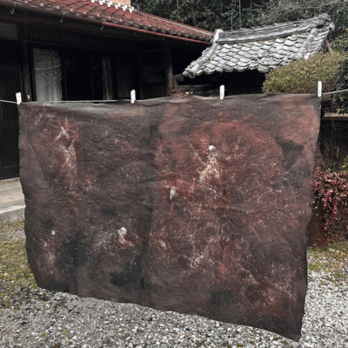 11号帆布柿渋染め生地 K26011