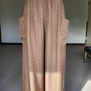 着物リメイク　ワイドパンツの画像