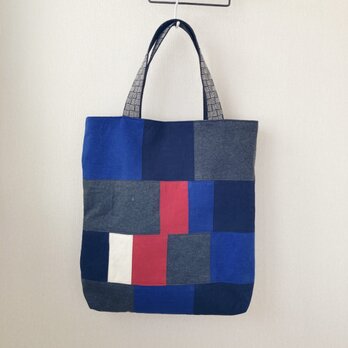 カラフルパッチワークのトートバッグ