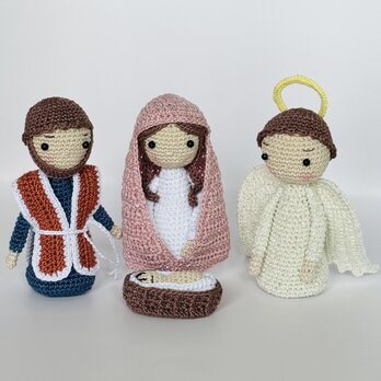 あみぐるみ・クリスマスNativity Scene クリストの降誕　編みぐるみセットの画像