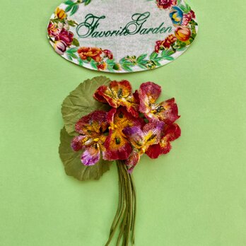 布花 ヴィンテージカラーのコサージュAの画像