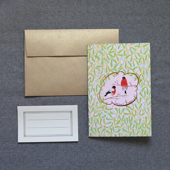 Season's Greetings メッセージカード トリの画像