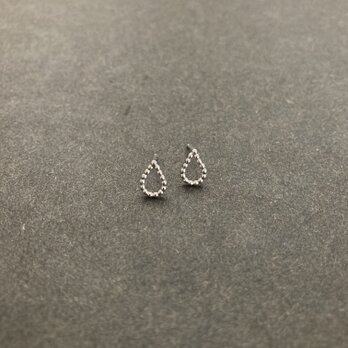silver 小さなdropピアスの画像