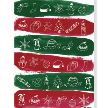クリスマスカード　クリスマスの小さな物々の画像