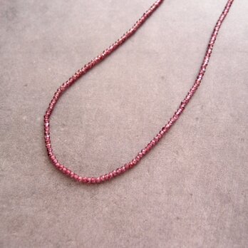 【K14gf】Colored Stone Plane Necklace／Rhodolite Garnet・ロードライトガーネットの画像