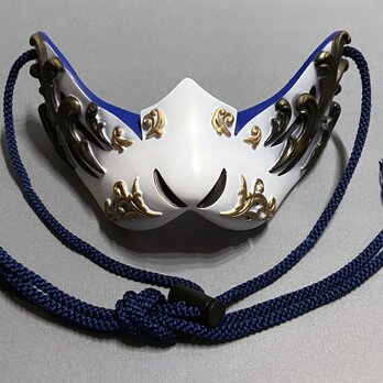 狐面 Half Gothic Ver,（White×blue）の画像