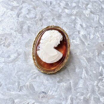 SC105-ヴィンテージブローチ・U.S.A. 1960〜70s Cameo Acrylic Cabochonの画像