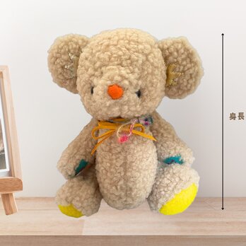 ピンクベージュ モコモコくまこ（cumo cuma）の画像