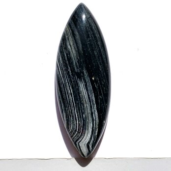 ゼブラカルサイト[146] 41x15mm 31Cts　天然石 ルース／カボション