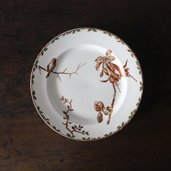 HB&Cie Oxford オックスフォード 平皿 手彩色 φ24.5cm フランス アンティーク b 0501892の画像