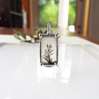 【一点物】デンドリティックアゲートのネックレス（木立No.4）